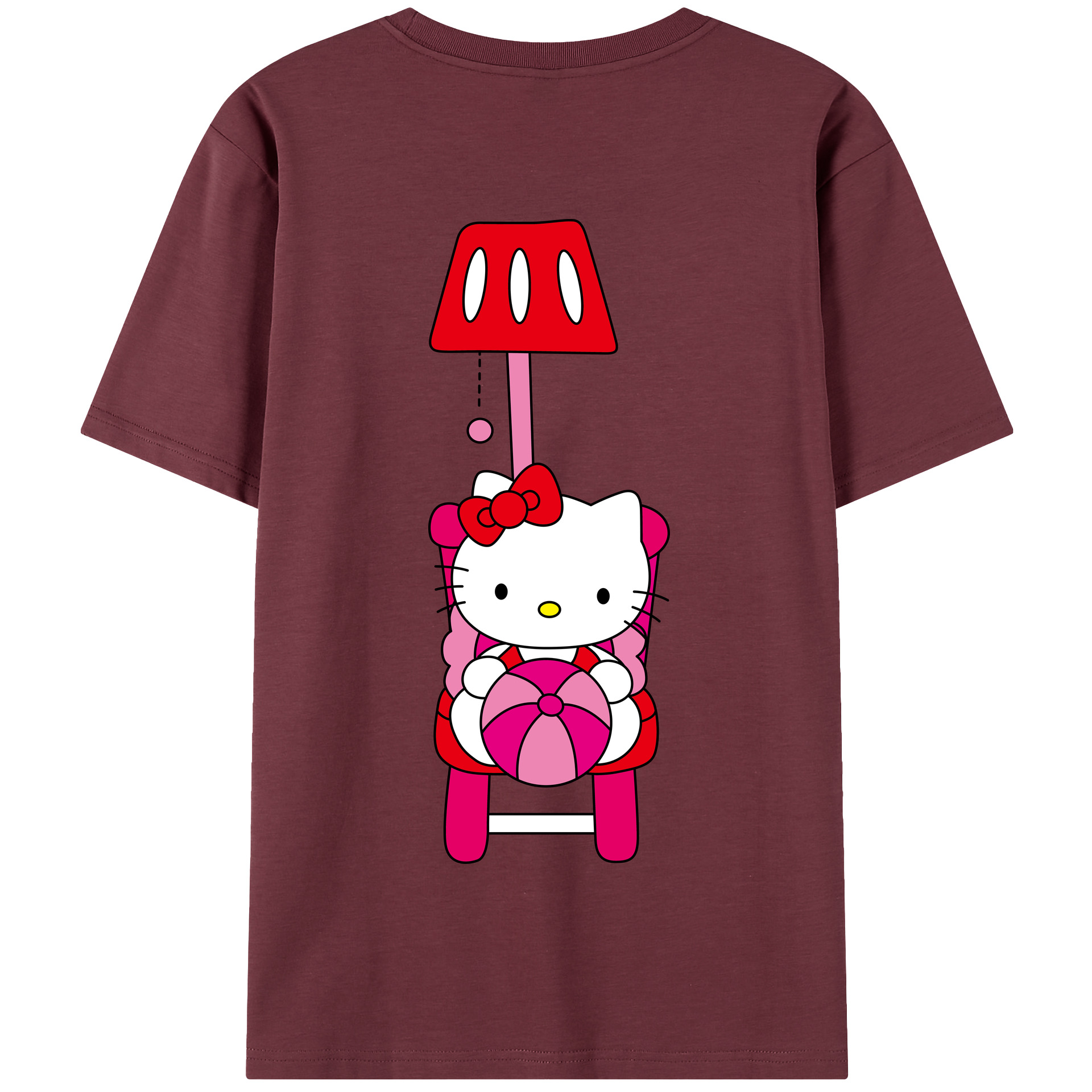 （画像用） Hello Kitty ハローキティ 綿100％半袖Tシャツ（背面プリント）